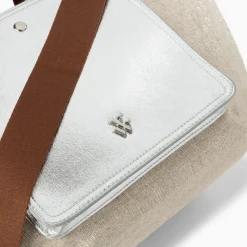 Cabas Iris beige à pochette argent