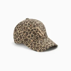 Casquette Clem léopard à monogramme brodé