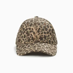 Casquette Clem léopard à monogramme brodé