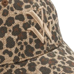 Casquette Clem léopard à monogramme brodé