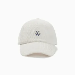 Casquette Jess ivoire en velours côtelé
