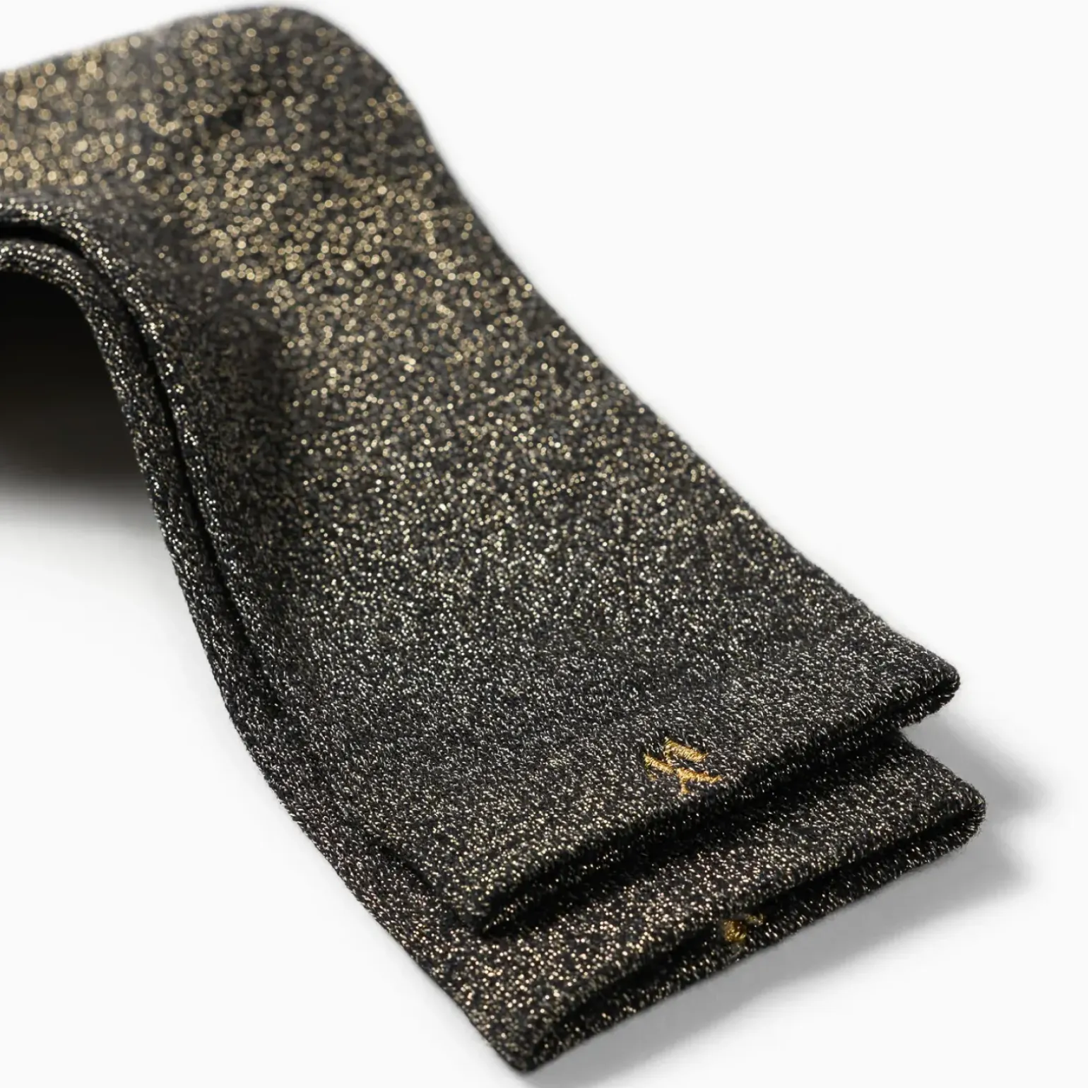 Chaussettes Ambre noir et or pailleté