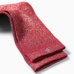 Chaussettes Ambre rouge et argent pailleté