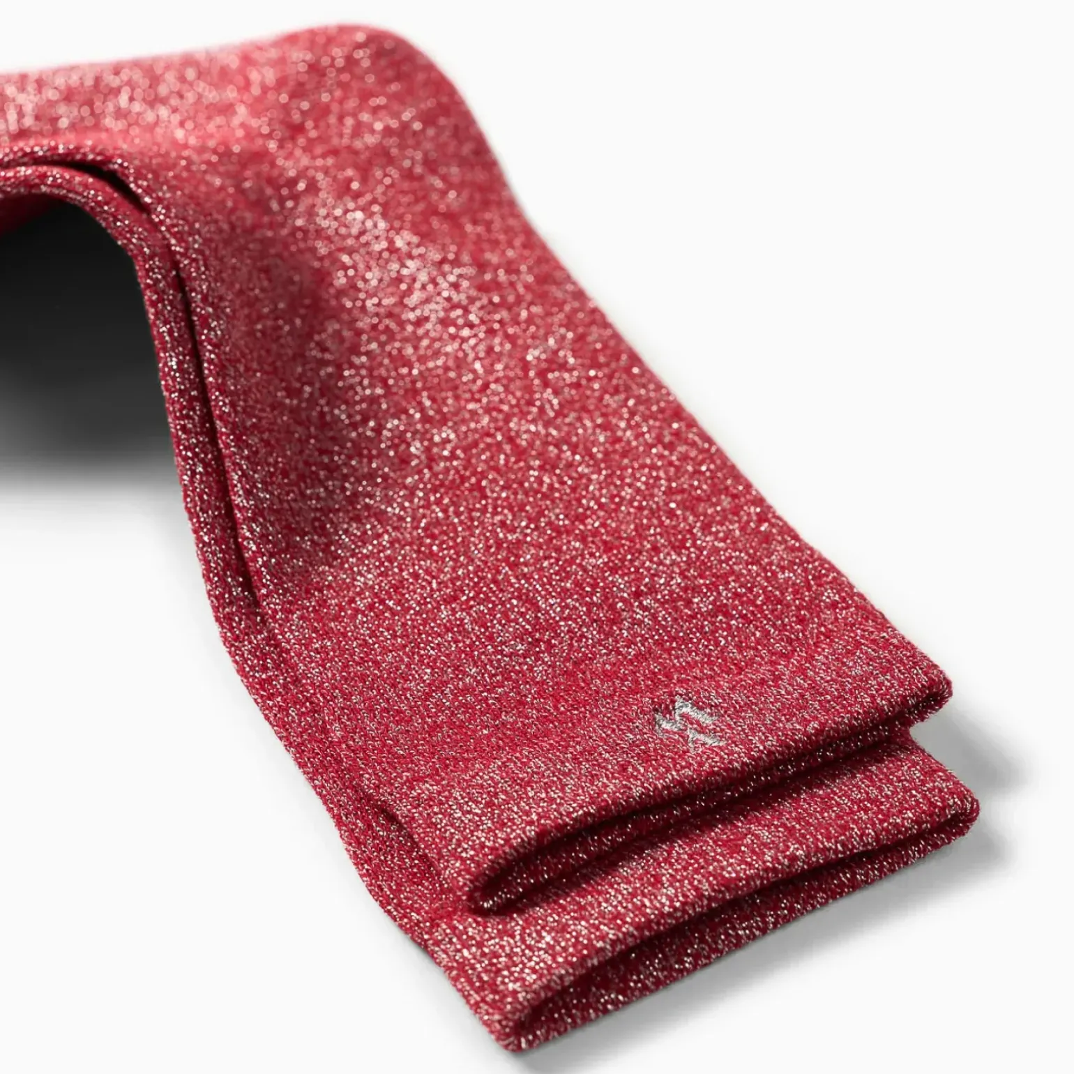 Chaussettes Ambre rouge et argent pailleté