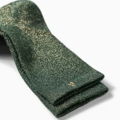 Chaussettes Ambre vert et or pailleté