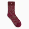Chaussettes Brianna bordeaux et zébré or