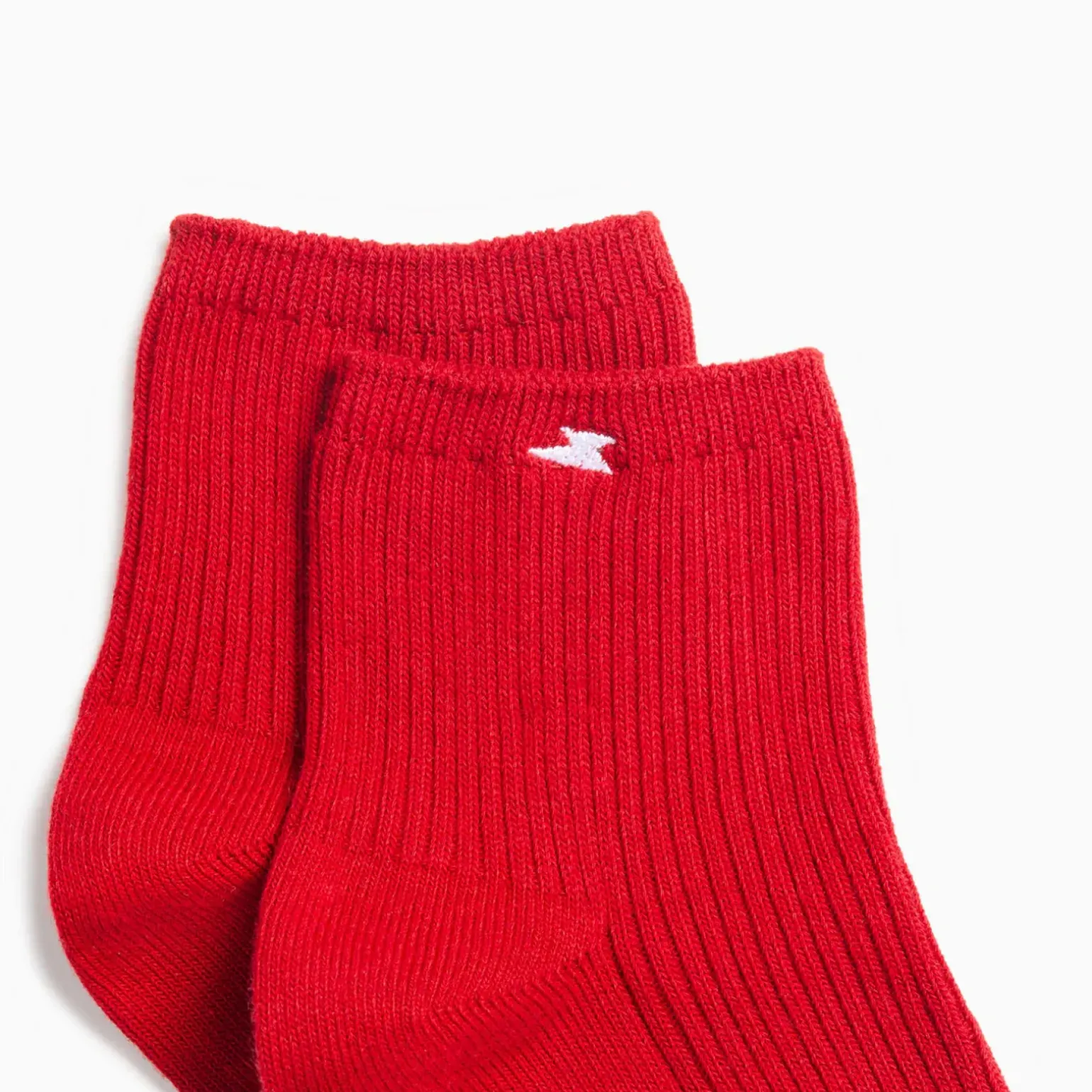 Chaussettes courtes Amy rouges côtelées