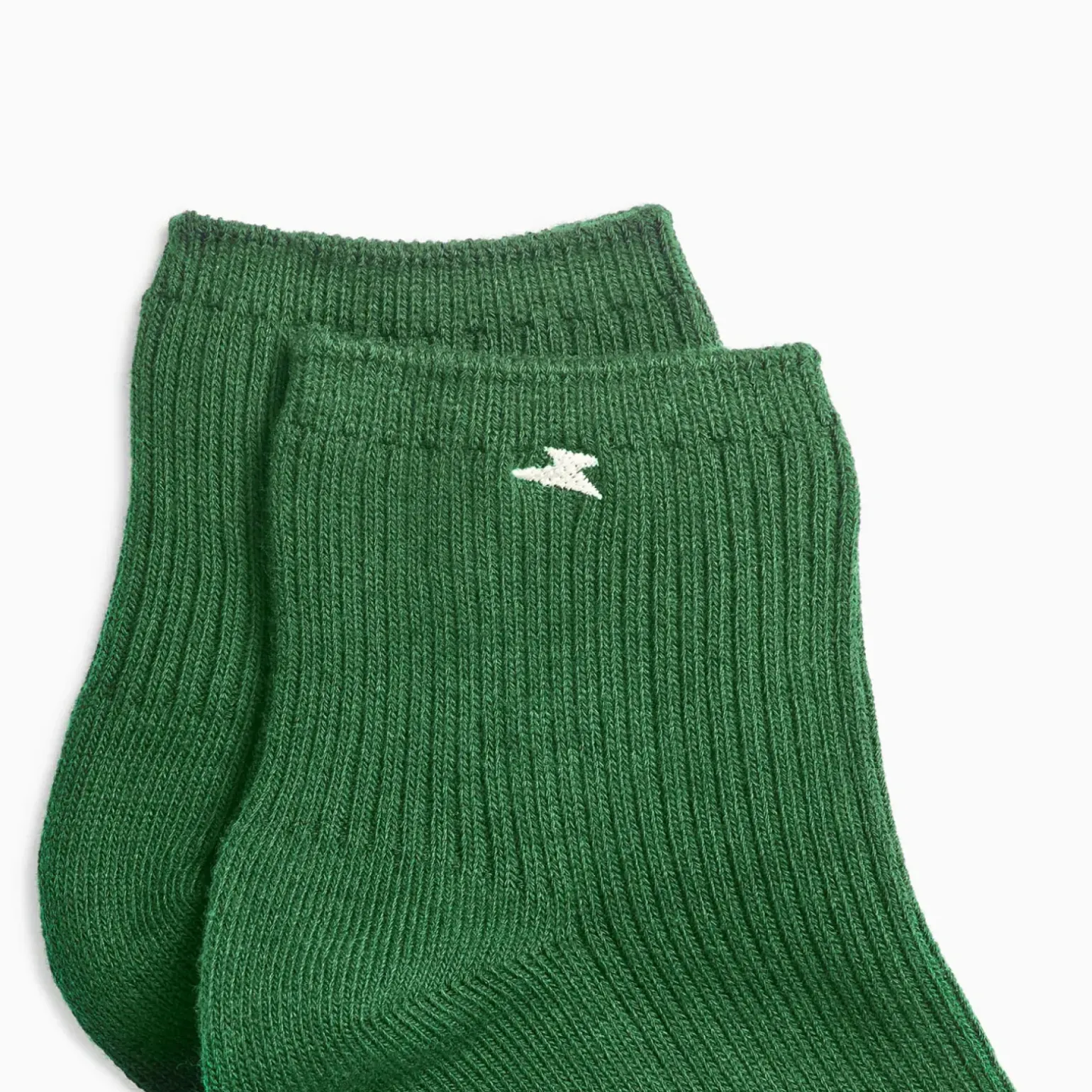 Chaussettes courtes Amy vertes côtelées