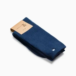 Chaussettes Ella bleu marine côtelées