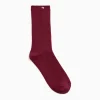 Chaussettes Ella bordeaux côtelées