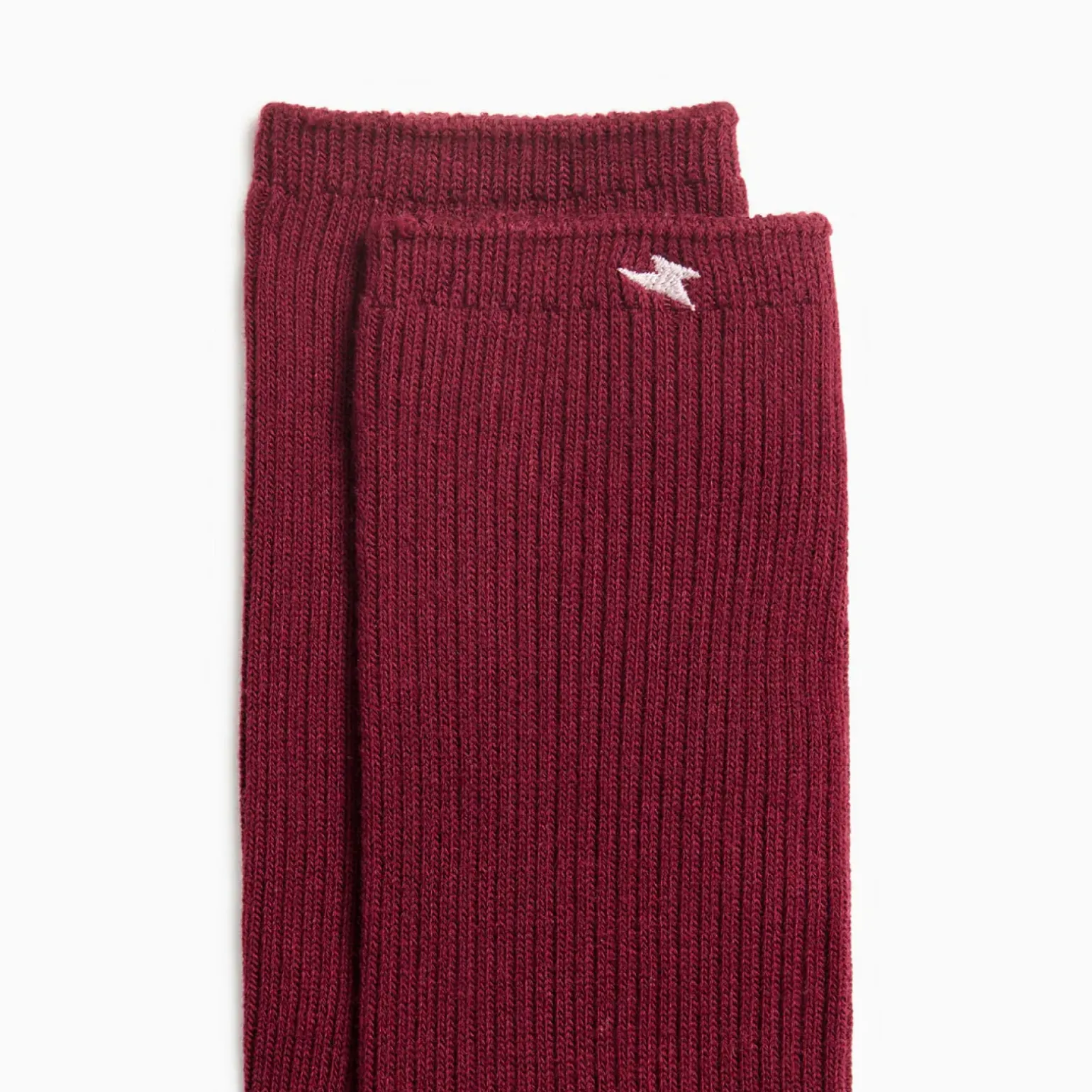 Chaussettes Ella bordeaux côtelées