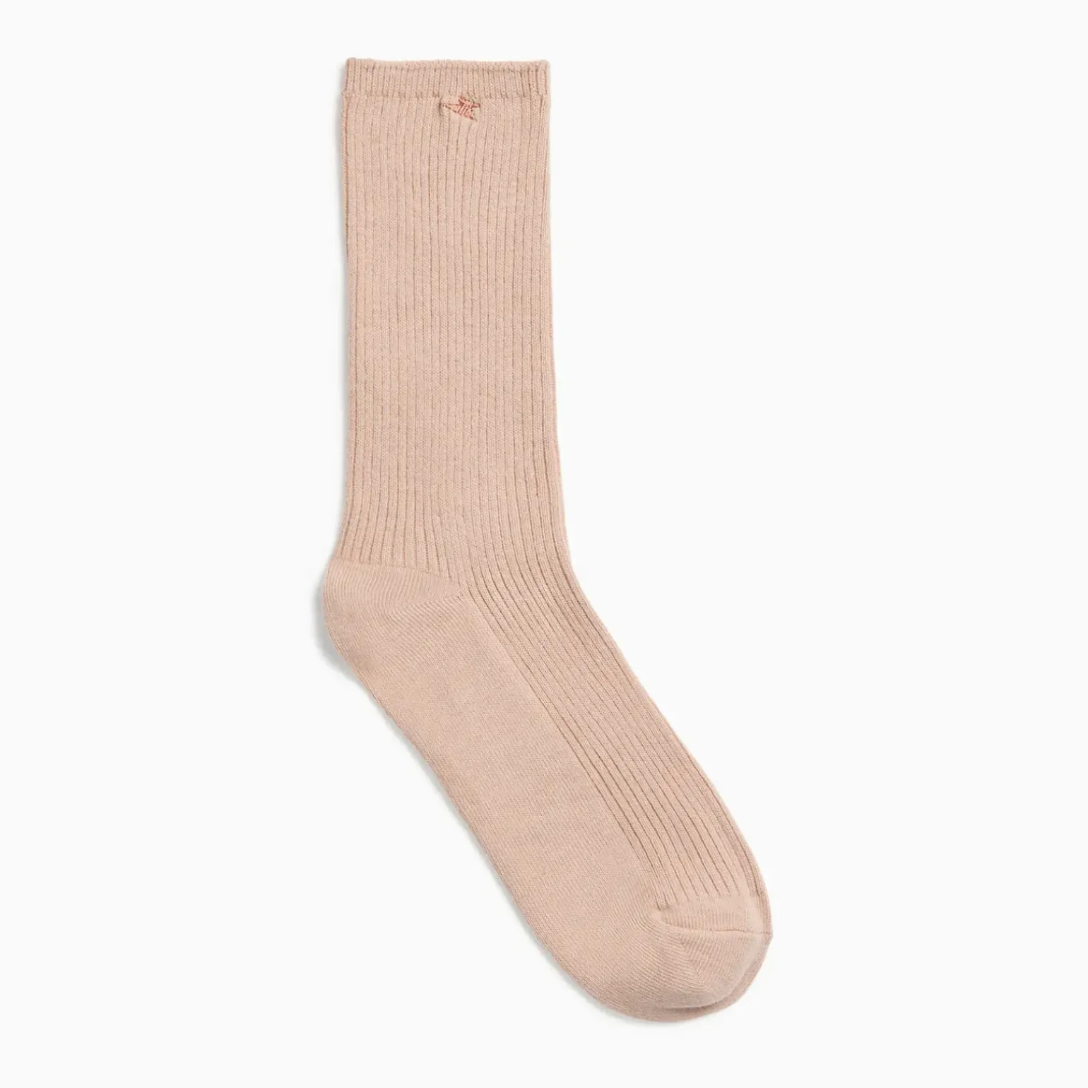 Chaussettes Ella taupe côtelées