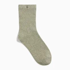 Chaussettes Quinn kaki et or pailleté