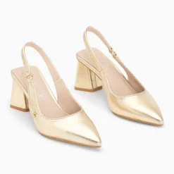 Escarpins slingback Lara or à bout pointu