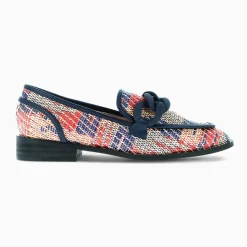 Mocassins Barbara marine à chaîne mate