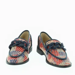 Mocassins Barbara marine à chaîne mate