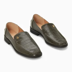 Mocassins Marianne kaki croco