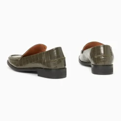Mocassins Marianne kaki croco