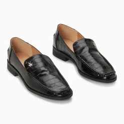 Mocassins Marianne noir croco