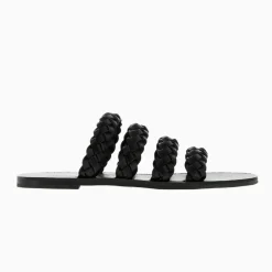 Mules Mila à brides tressées noires