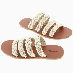 Mules Mila à brides tressées or