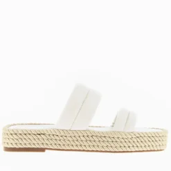 Mules Nala beige clair à plateforme cordes