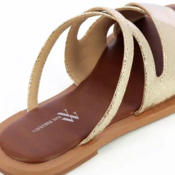 Mules plates Capucine or à brides croisées