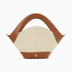 Petit sac panier Juliane beige et camel