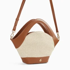 Petit sac panier Juliane beige et camel