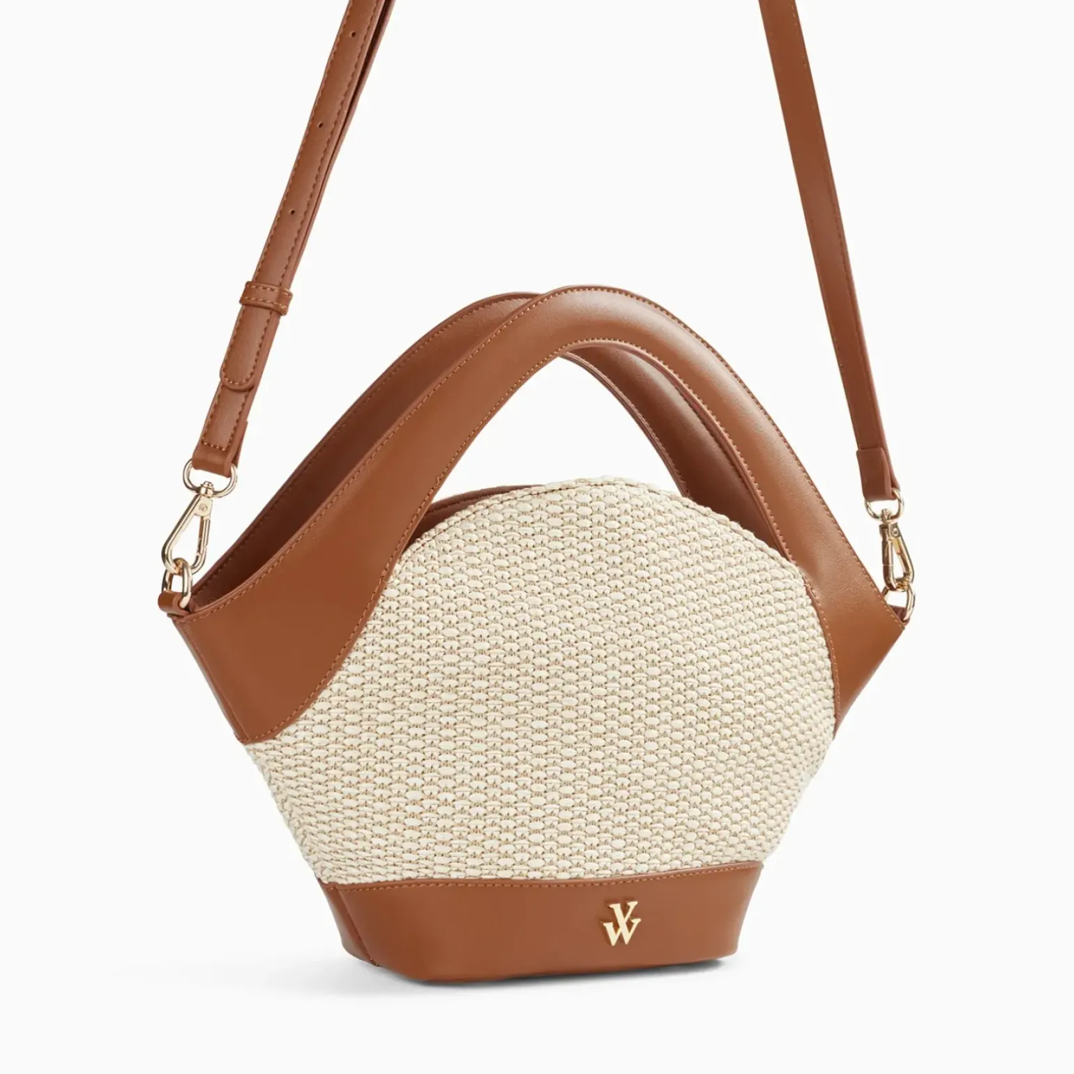 Petit sac panier Juliane beige et camel