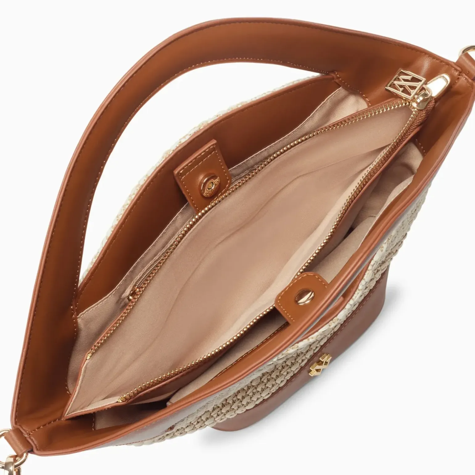 Petit sac panier Juliane beige et camel