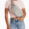 Sac banane Lydie argent à paillettes