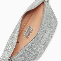Sac banane Lydie argent à paillettes