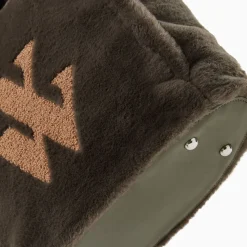 Sac cabas Carolina kaki en fausse fourrure