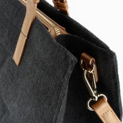 Sac cabas monogramme Emilia noir