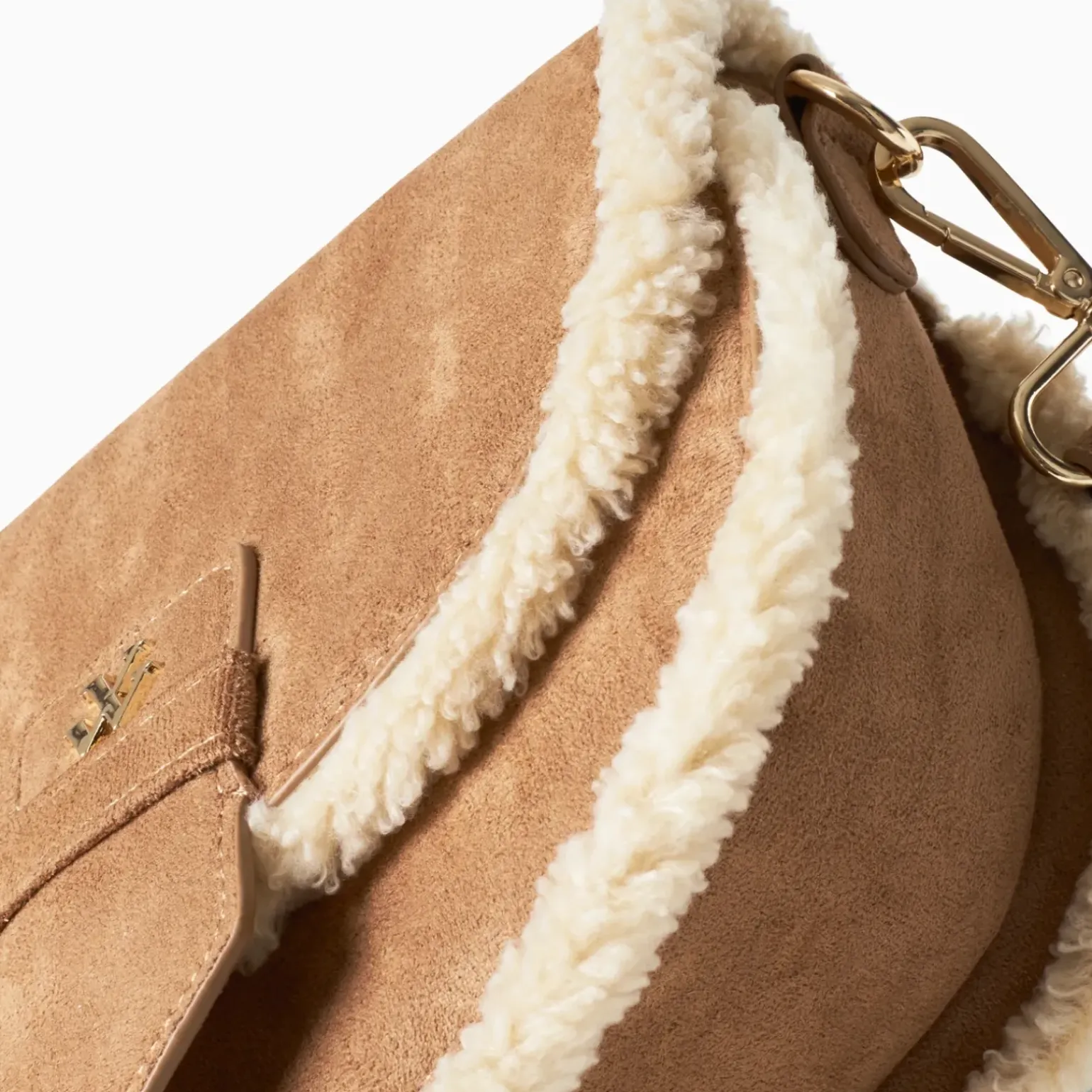 Sacoche bandoulière Liliana camel et beige à rabat