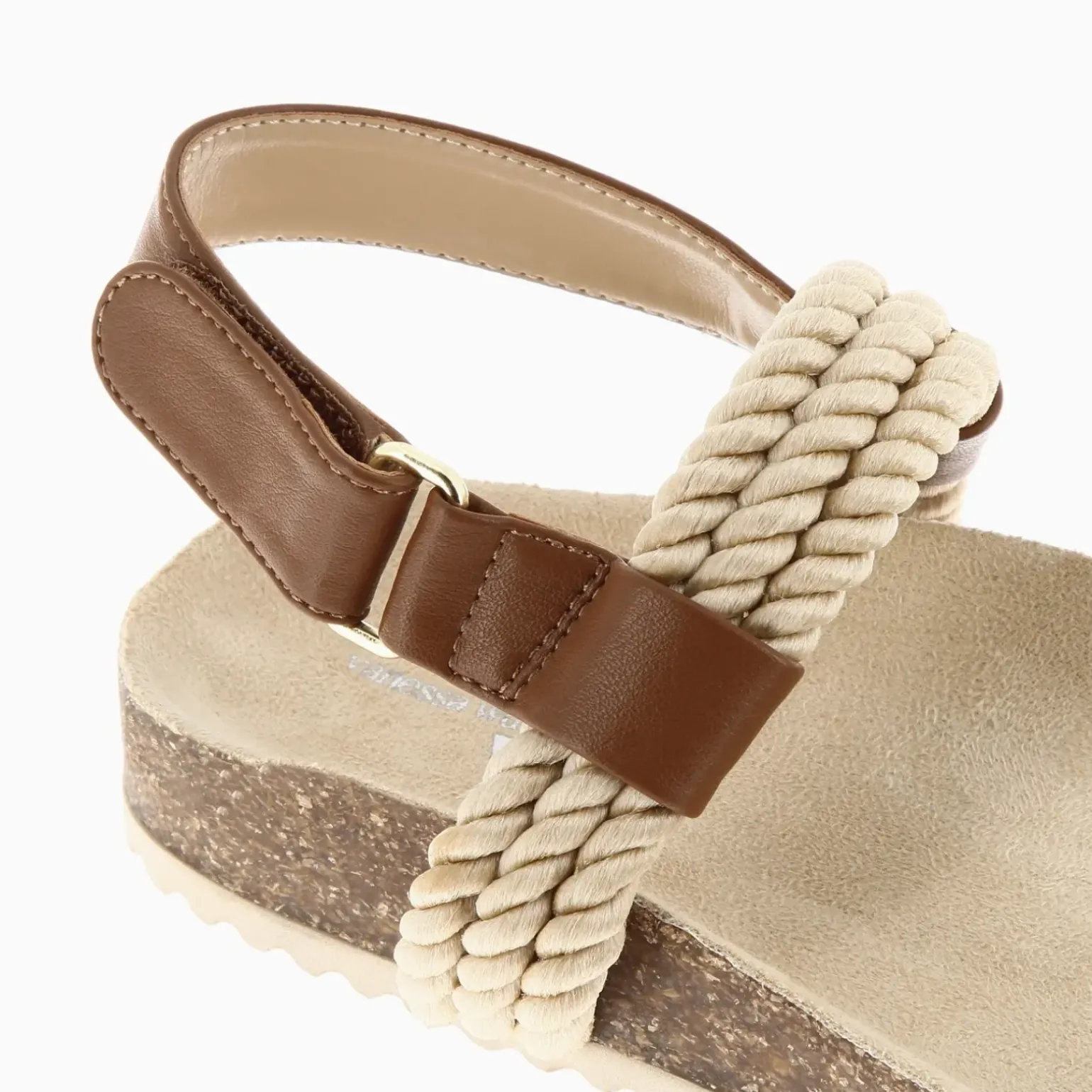 Sandales à brides Hortense beiges en cordes
