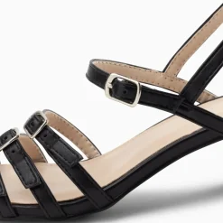 Sandales à talon Alexandra multibrides noires