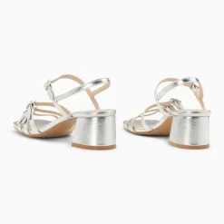 Sandales à talon Alexandra multibrides argent