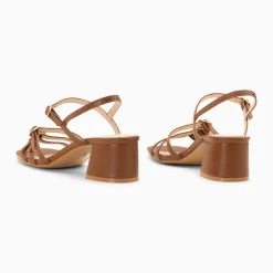Sandales à talon Alexandra multibrides brunes