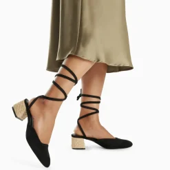 Sandales à talon Inna noires à lacets
