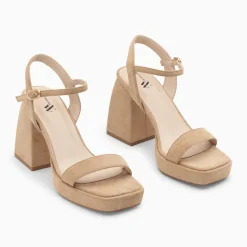 Sandales à talon Martha beiges