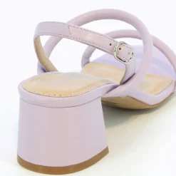 Sandales à talon minimalistes Oriane lilas