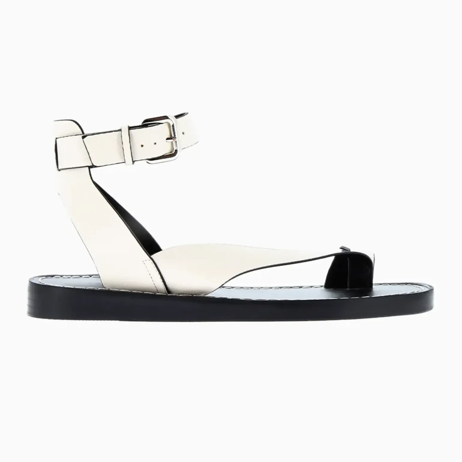 Sandales Amanda ivoire minimalistes à passe-pouce
