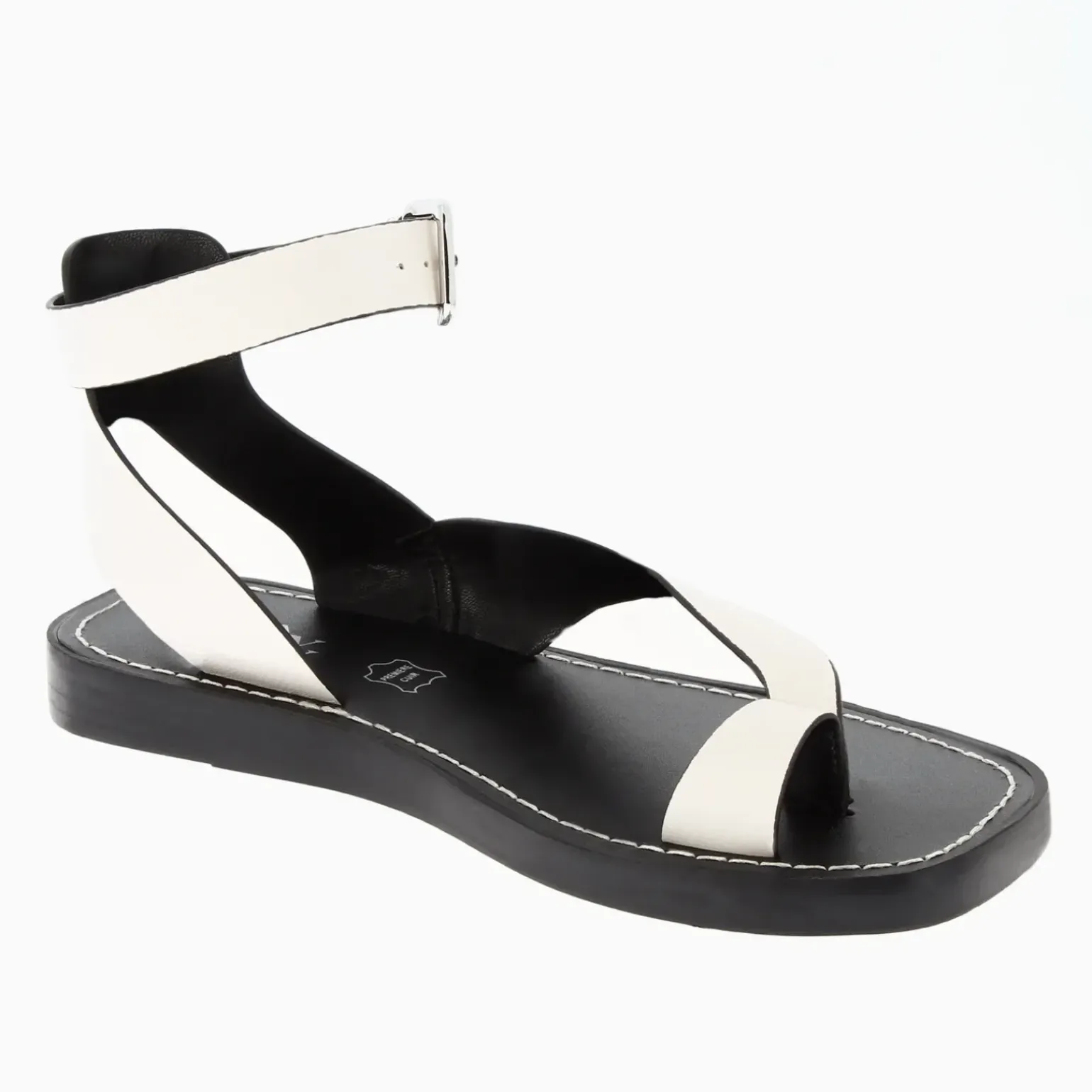 Sandales Amanda ivoire minimalistes à passe-pouce