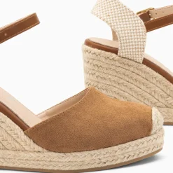 Sandales compensées Mariana noisette