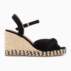 Sandales compensées nouées Céline noires