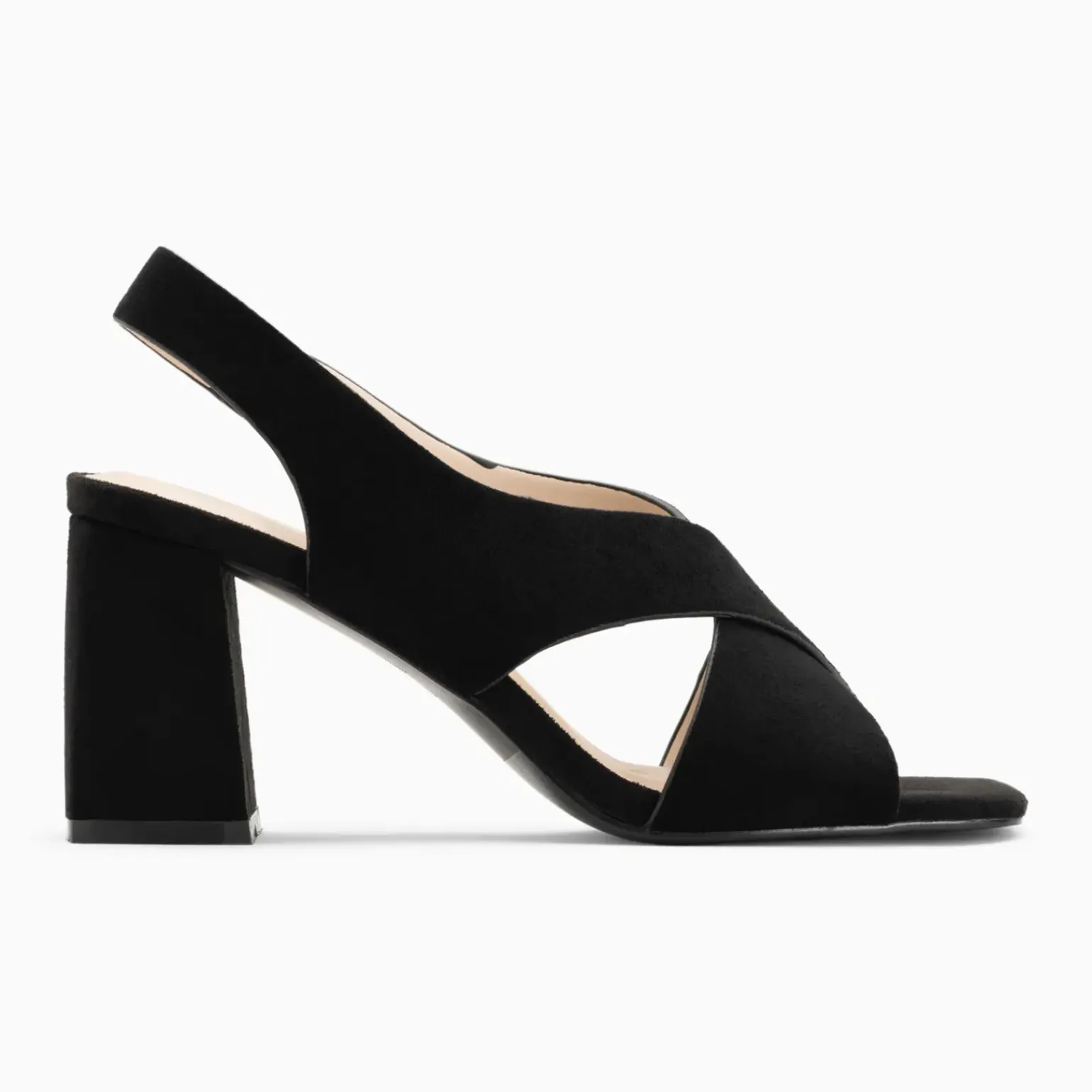 Sandales Lauren noires à brides croisées et talon haut