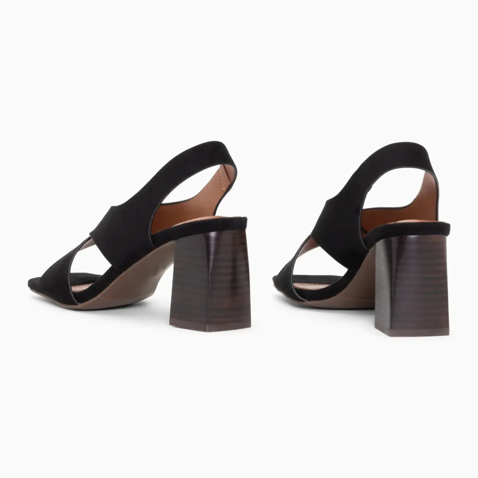 Sandales Maxinne noires à brides croisées et talon haut
