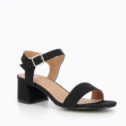 Sandales Melissa noires à petit talon épais